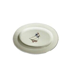 Thun Geese Oval Plate Czech Porcelain Serving Platter Serving Dish